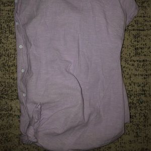 Lavander Linen Tie Button Up Blouse